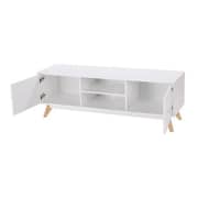 TV Stand Entertainment Center Console Cabinet (White)