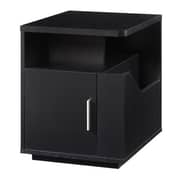 Pilar Magazine Rack Black End Table in Black Color
