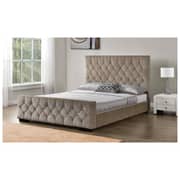 Arya Bedframe King Bed without Mattress Beige