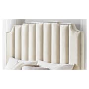 Chareau Velvet Upholstered Nailhead King Bed without Mattress Beige