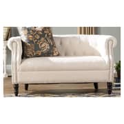 Huntingdon Chesterfield Loveseat in Ivory Color