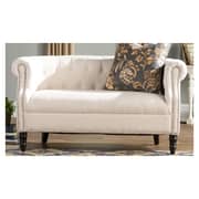Huntingdon Chesterfield Loveseat in Ivory Color