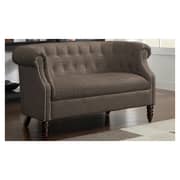 Huntingdon Chesterfield Loveseat in Brown Color