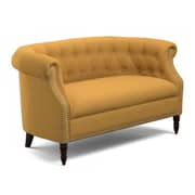 Huntingdon Chesterfield Loveseat in Mustard Yellow Color
