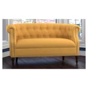 Huntingdon Chesterfield Loveseat in Mustard Yellow Color