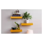 Floating Wall Shelf (Set of 3) Yellow Color