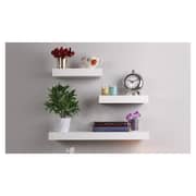 Floating Wall Shelf (Set of 3) White Color