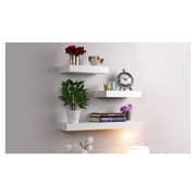 Floating Wall Shelf (Set of 3) White Color