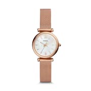 Fossil ES4433 Carlie Mini Three-Hand Rose Gold-Tone Stainless Steel Watch
