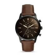 Fossil FS5437 Townsman 44mm Chronograph Brown Leather Watch