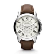 Fossil FS4735 Grant Chronograph Brown Leather Watch