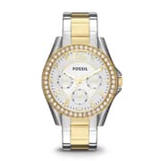 Fossil ES3204 Riley Multifunction Two-Tone Stainless Steel Watch