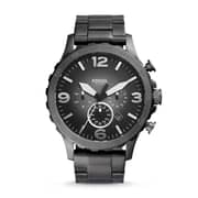 Fossil JR1437 Nate Chronograph Smoke Stainless Steel Watch