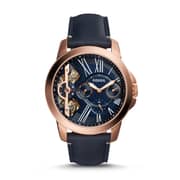 Fossil ME1162 Grant Twist Three-Hand Blue Leather Watch