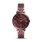 Fossil ES4100 Jacqueline Three-Hand Date Wine Stainless Steel Watch