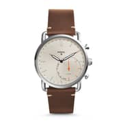 Fossil FTW1150 Hybrid Smartwatch - Q Commuter Dark Brown Leather