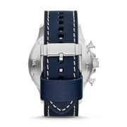 Fossil JR1480 Nate Chronograph Navy Leather Watch