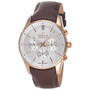 Omax PG11R65I Mens Multifunction Leather Watch