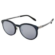 Tara Fog Blue Snap Shades - Silver Metal Matte Temples with Light Silver Mirror Lenses