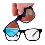 Tara Deep Purple & Silver Metal Glossy Temples+Snap Shades Deep Purple Glossy Body-Polarized Brown Lenses *Korean Product