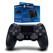 Sony PlayStation 4 DUALSHOCK 4 Black Controller + Dual Charging Station