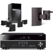 Bose 7209605100 AM6 Series V Home Theatre Speaker+ UB20 Series II Wall/Ceiling Bracket+Yamaha RXV381 Amplifier