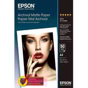 Epson Archival Matte Photo Paper A4 50 Sheets White