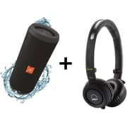 JBL FLIP3 Portable Bluetooth Speaker + AKG Q460 Mini On Ear Headphone