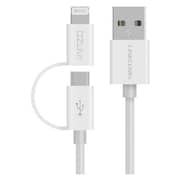 Linkcomn Micro USB Cable With Lighting 1m White - KI810
