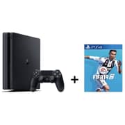 Sony PlayStation 4 Slim Console 1TB Black - Middle East Version with FIFA19 Game Bundle