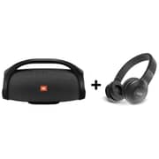 JBL Boombox Portable Bluetooth Speaker + E45BT Over Ear Headphone