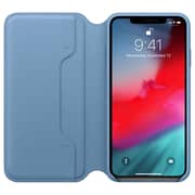 Apple Leather Folio Case Cape Cod Blue For iPhone XS Max