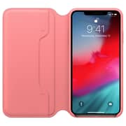 Apple Leather Folio Case Peony Pink For iPhone XS Max