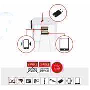 Skross 1302930 Travel Adapter 2.4A World MUV USB White