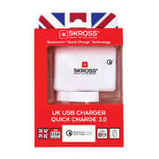 شاحن سفر UK USB من سكروس 2.800122 أبيض