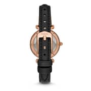 Fossil ES4506 Ladies Watch - Carlie Mini Three-Hand Black Leather Watch and Bracelet Box Set