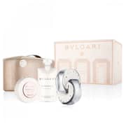 Bvlgari Omnia Crystalline Set For Women (Bvlgari Omnia Crystalline 65ml EDT + 75ml Body Lotion + 75g Scented Soap + Pouch)