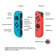 Nintendo Switch 32GB Neon Blue/Red Middle East Version + Super Mario Odyssey Game + 2 Accessories