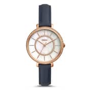 Fossil ES4456 Jocelyn Three-Hand Navy Leather Watch