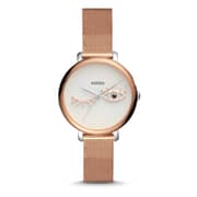 Fossil ES4414 Jacqueline Wink Eye Three-Hand Rose Gold-Tone Stainless Steel Ladies Watch