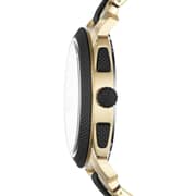Fossil FS5261 Machine Chronograph Black Silicone And Gold-Tone Stainless Steel Watch