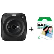 Fujifilm instax SQUARE SQ20 Hybrid Instant Film Camera Black + 10 Sheets