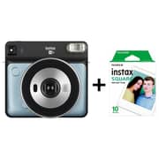 Fujifilm Instax SQUARE SQ6 Instant Film Camera Aqua Blue + 10 Sheets