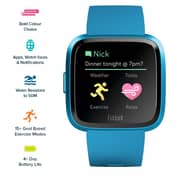 Fitbit Versa Lite Edition Smart Watch - Marina Blue Aluminum