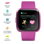 Fitbit Versa Lite Edition Smart Watch - Mulberry Aluminum