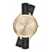 Michael Kors MK2468 Slim Runway Gold Tone Dial Double Wrap Ladies Watch