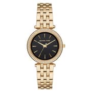 Michael Kors MK3738 Darci Black Dial Ladies Gold Tone Crystal Pave Ladies Watch