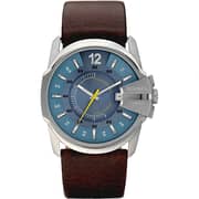Diesel DZ1399 Not So Basic Blue Dial Brown Leather Mens Watch