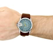 Diesel DZ1399 Not So Basic Blue Dial Brown Leather Mens Watch