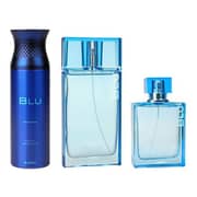 Ajmal Blu Gift Set For Men (BLU 90ml Cologne + BLU 200ml Deodorant + BLU Spray 90ml EDP)